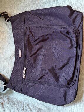 Medium BAGGALINI funky swirl/zebra texture poly VGUC 4"w x 14" l x 11" h